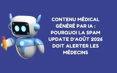 Contenu médical généré par IA : pourquoi la Spam Update d’août 2026 doit alerter les médecins